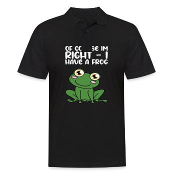 Bien sûr, j’ai raison, j’ai une grenouille - Polo Homme - noir - Devant - Kai (181cm)