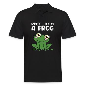 Pretend I'm a frog - Men's Polo Shirt - black - Front - Kai (181cm)