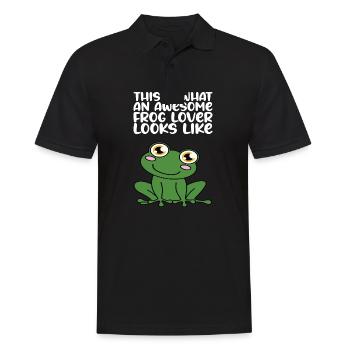 So Sieht Ein Fantastischer Froschliebhaber Aus - Männer Poloshirt - Schwarz - Vorne - Kai (181cm)
