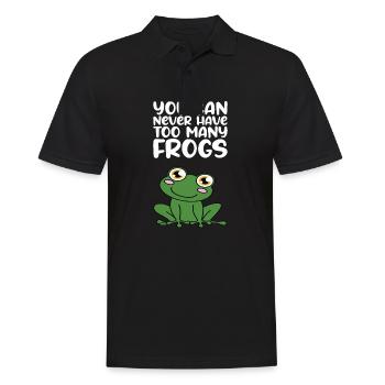 Man Kann Nie Zu Viele Frösche Haben - Männer Poloshirt - Schwarz - Vorne - Kai (181cm)
