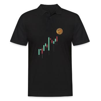 Bitcoin und Kryptowährung Investor HODL und - Männer Poloshirt - Schwarz - Vorne - Kai (181cm)