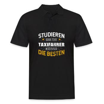 Taxifahrer - Männer Poloshirt - Schwarz - Vorne - Kai (181cm)