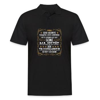 Taxifahrer - Männer Poloshirt - Schwarz - Vorne - Kai (181cm)