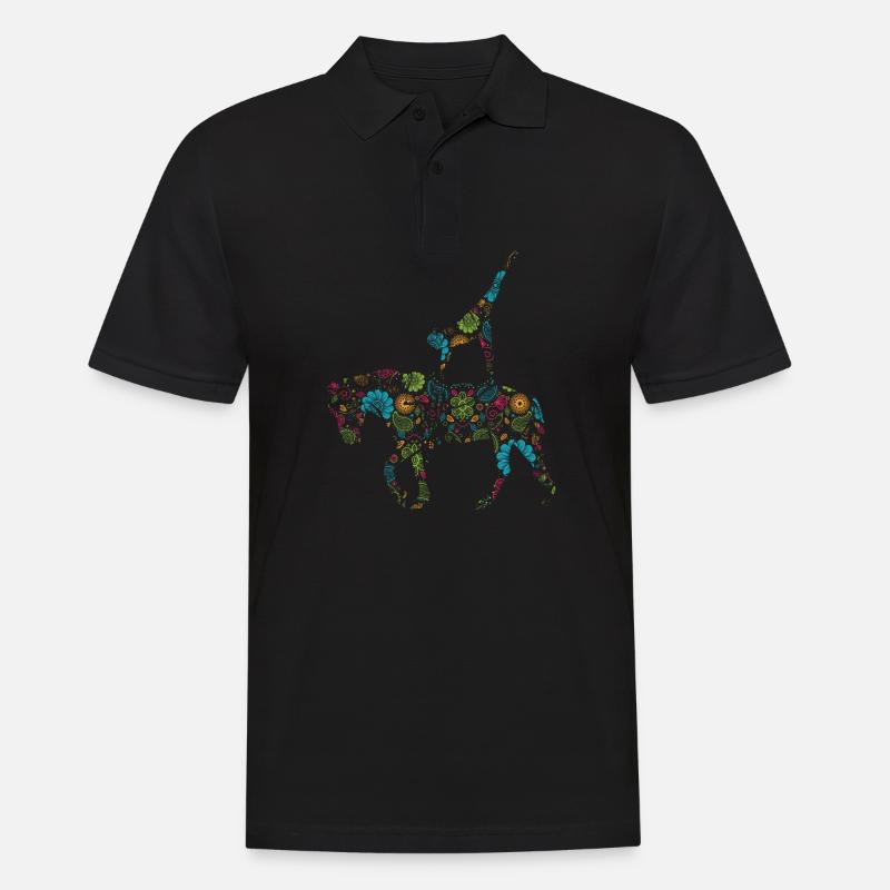 Voltigieren Volti Voltigier Pferde Pferdemädchen - Männer Poloshirt - Schwarz