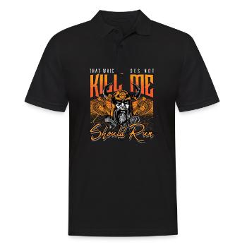 Norse Viking Mythology Design for Viking Warriors - Männer Poloshirt - Schwarz - Vorne - Kai (181cm)