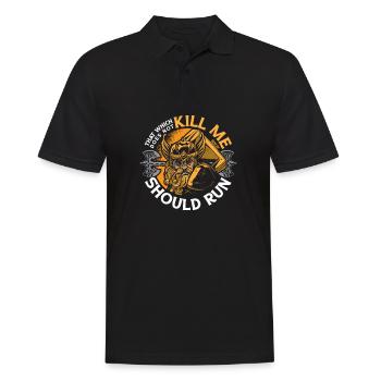 Norse Viking Mythology Design for Viking Warriors - Men's Polo Shirt - black - Front - Kai (181cm)