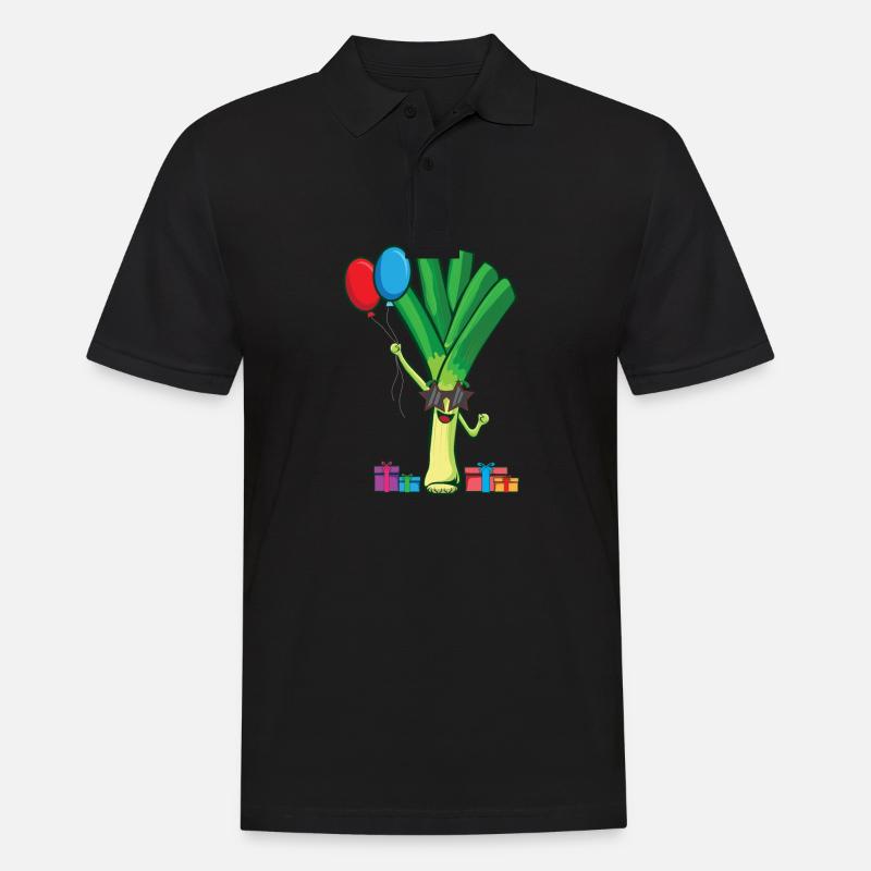 Lauch - Männer Poloshirt - Schwarz