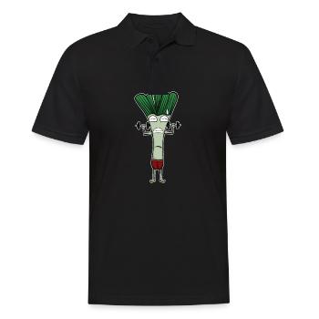 Leek - Men's Polo Shirt - black - Front - Kai (181cm)