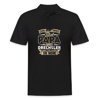 Drechsler - Männer Poloshirt - Schwarz - Vorne - Kai (181cm)