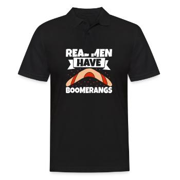 Les vrais hommes ont des boomerangs - Polo Homme - noir - Devant - Kai (181cm)