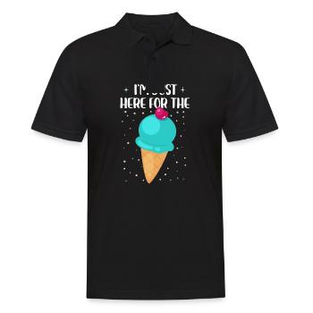 Je suis juste ici pour la crème glacée Design pour une glace - Polo Homme - noir - Devant - Kai (181cm)