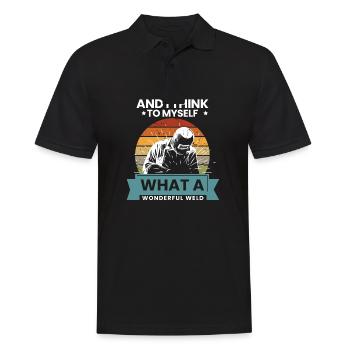 and I think to myself what a wonderful weld Design - Men's Polo Shirt - black - Front - Kai (181cm)