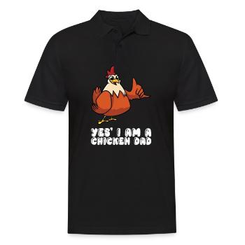 Oui, je suis un père de poulet - Polo Homme - noir - Devant - Kai (181cm)