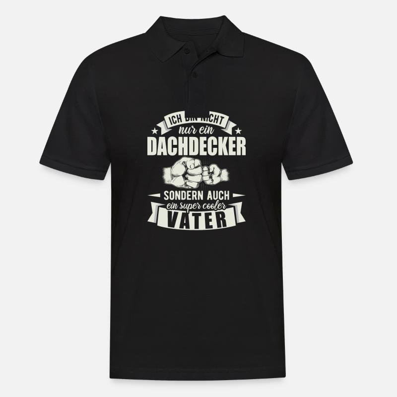 Dachdecker - Männer Poloshirt - Schwarz