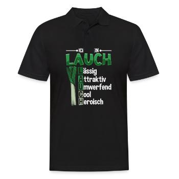 Lauch Kostüm Bodybuilding Satire Gym Jga - Männer Poloshirt - Schwarz - Vorne - Kai (181cm)