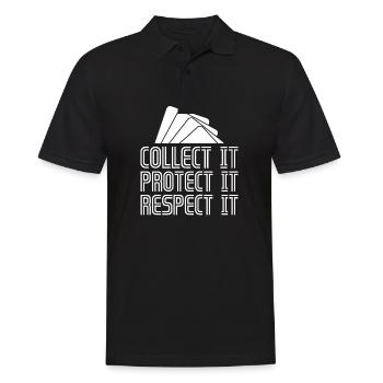 Les cartes à collectionner le collectent le protègent le respectent - Polo Homme - noir - Devant - Kai (181cm)