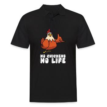 Pas de vie sans poulets - Polo Homme - noir - Devant - Kai (181cm)