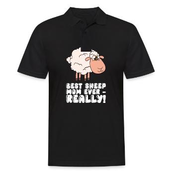 Best Sheep Mother Ever Really - Men's Polo Shirt - black - Front - Kai (181cm)