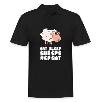 Manger des moutons endormis Répéter - Polo Homme - noir - Devant - Kai (181cm)