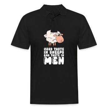 Good Taste In Sheeps Bad Taste In Men - Men's Polo Shirt - black - Front - Kai (181cm)