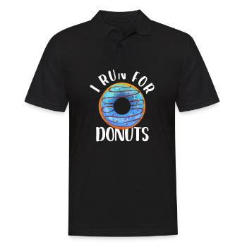 I Run For Donuts – Drôle de citation sarcastique Donut - Polo Homme - noir - Devant - Kai (181cm)
