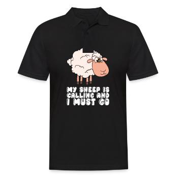 Calling My Sheep And I Must Go - Men's Polo Shirt - black - Front - Kai (181cm)