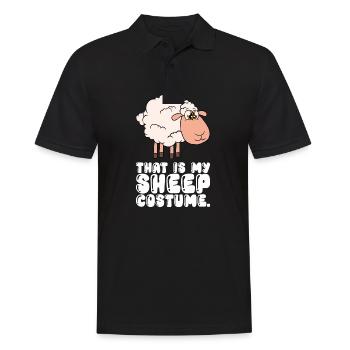 This is my sheep costume - Men's Polo Shirt - black - Front - Kai (181cm)