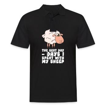 Tage die Ich Mit Meinen Schafen Verbracht Habe - Männer Poloshirt - Schwarz - Vorne - Kai (181cm)