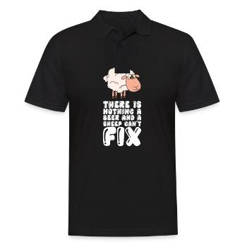 Ce qu’une bière et un mouton ne pouvaient pas faire - Polo Homme - noir - Devant - Kai (181cm)
