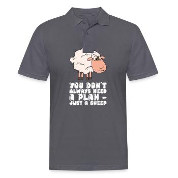 Vous n’avez pas toujours besoin d’un plan, juste d’un mouton - Polo Homme - charbon - Devant - Nico (186cm)