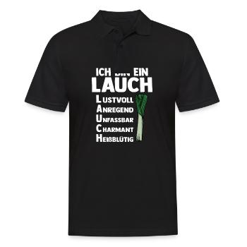 Lauch - Männer Poloshirt - Schwarz - Vorne - Kai (181cm)
