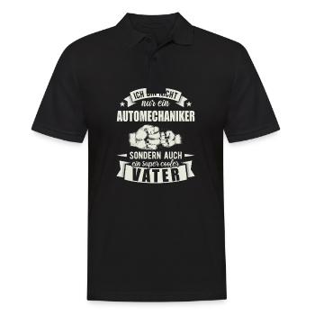Automechaniker - Männer Poloshirt - Schwarz - Vorne - Kai (181cm)