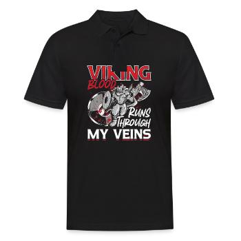 Norse Viking Mythology Design for Viking Warriors - Men's Polo Shirt - black - Front - Kai (181cm)