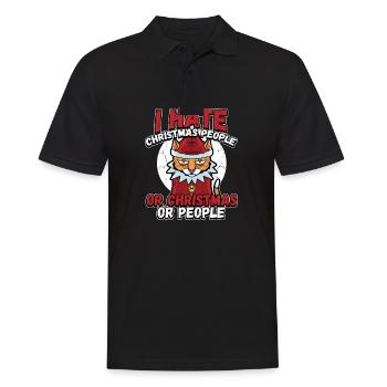 I Hate Christmas People Or Christmas Or People - Men's Polo Shirt - black - Front - Kai (181cm)