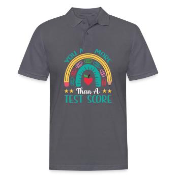 Test Day Kids - You Are More Than A Test - Männer Poloshirt - Anthrazit - Vorne - Nico (186cm)