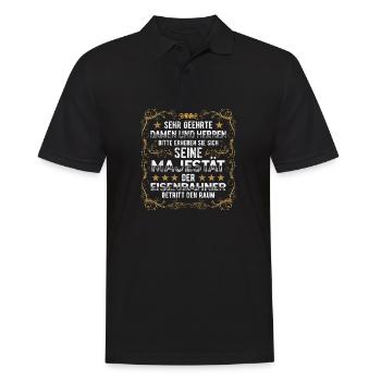 Eisenbahner - Männer Poloshirt - Schwarz - Vorne - Kai (181cm)