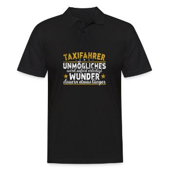 Taxifahrer - Männer Poloshirt - Schwarz - Vorne - Kai (181cm)