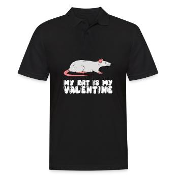 Mon rat est mon préféré - Polo Homme - noir - Devant - Kai (181cm)