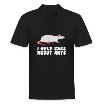Ich Interessiere Mich Nur Für Ratten - Männer Poloshirt - Schwarz - Vorne - Kai (181cm)