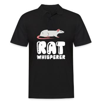 Rattenflüsterer - Männer Poloshirt - Schwarz - Vorne - Kai (181cm)