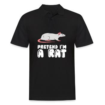Pretend Im A Rat - Männer Poloshirt - Schwarz - Vorne - Kai (181cm)