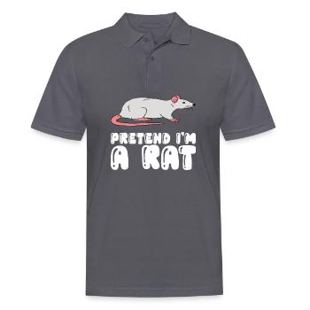 Faire semblant d’être un rat - Polo Homme - charbon - Devant - Nico (186cm)