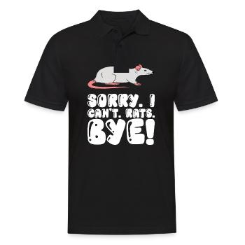 Tut Mir Leid, Dass Ich Nicht Kann Ratten Tschüss - Männer Poloshirt - Schwarz - Vorne - Kai (181cm)
