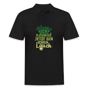 Lauch Kostüm Bodybuilding Satire Gym Jga - Männer Poloshirt - Schwarz - Vorne - Kai (181cm)