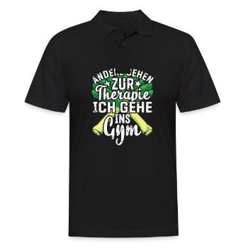 Lauch Kostüm Bodybuilding Satire Gym Jga - Männer Poloshirt - Schwarz - Vorne - Kai (181cm)