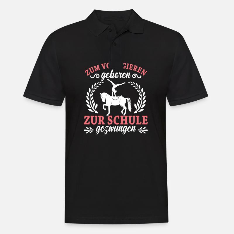 Voltigieren Volti Voltigier Pferde Pferdemädchen - Männer Poloshirt - Schwarz