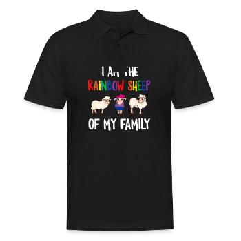 LGBT Rainbow Gay Pride Homo Lesbian Gay - Men's Polo Shirt - black - Front - Kai (181cm)