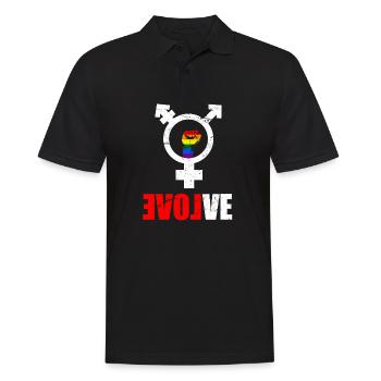 LGBT Rainbow Gay Pride Homo Lesbian Gay - Men's Polo Shirt - black - Front - Kai (181cm)