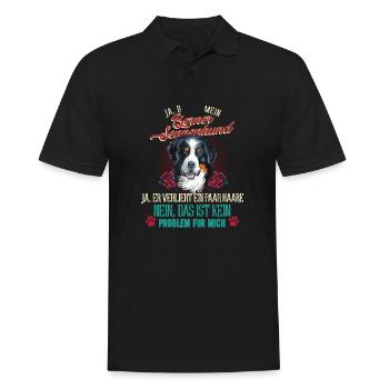 Berner Sennenhund Problem - Männer Poloshirt - Schwarz - Vorne - Kai (181cm)