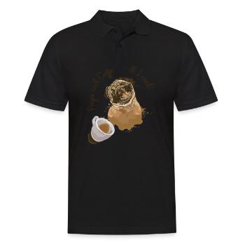 Tête de chien carlin drôle - Polo Homme - noir - Devant - Kai (181cm)
